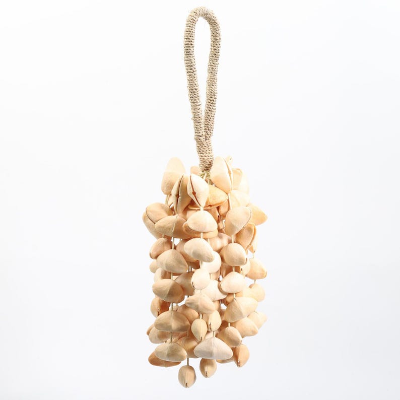 Carillon Éolien en Forme de Fruits 12,99 Pouces, 108 Pièces, Coquillages de Laurier-Rose, Son Naturel pour Jardin et Balcon