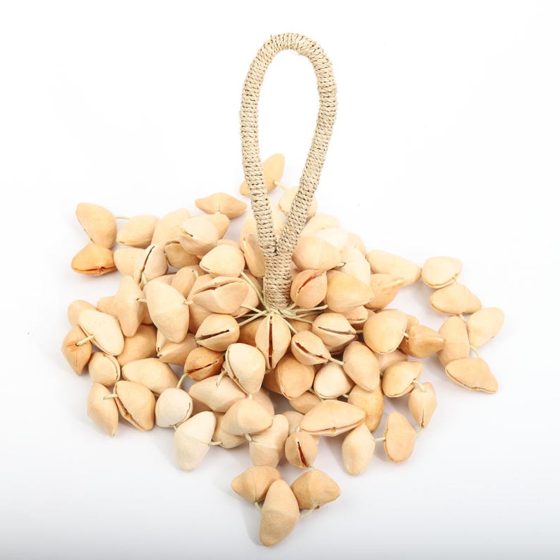 Carillon Éolien en Forme de Fruits 12,99 Pouces, 108 Pièces, Coquillages de Laurier-Rose, Son Naturel pour Jardin et Balcon