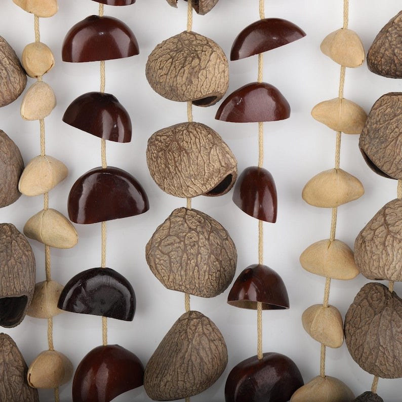 Carillon éolien en coquillages de 17 po, 72 pièces dont panji, son naturel, décoration de cour et balcon