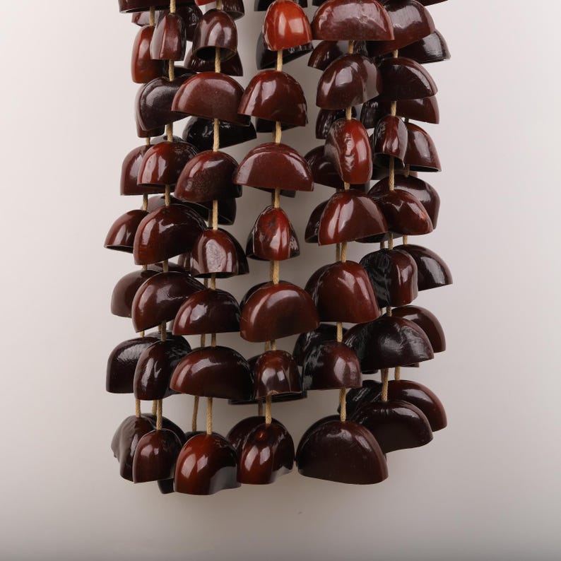 Carillon éolien en coquilles de fruit, 40 cm, 121 pièces, décoration extérieure pour cour et balcon, sons naturels apaisants